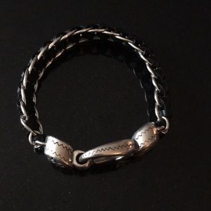 Brighton Black Leather Bracelet